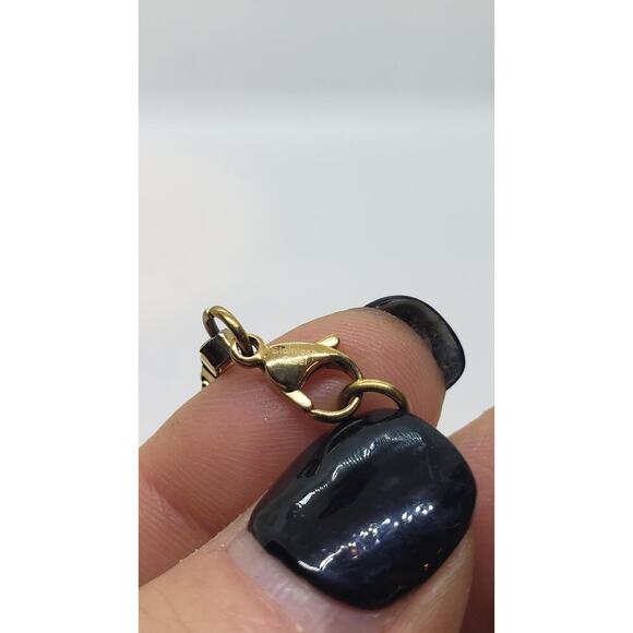 Gold Electroplate on Stainless Steel Box Chain Bracelet 8" Big Size - Picture 8 of 11